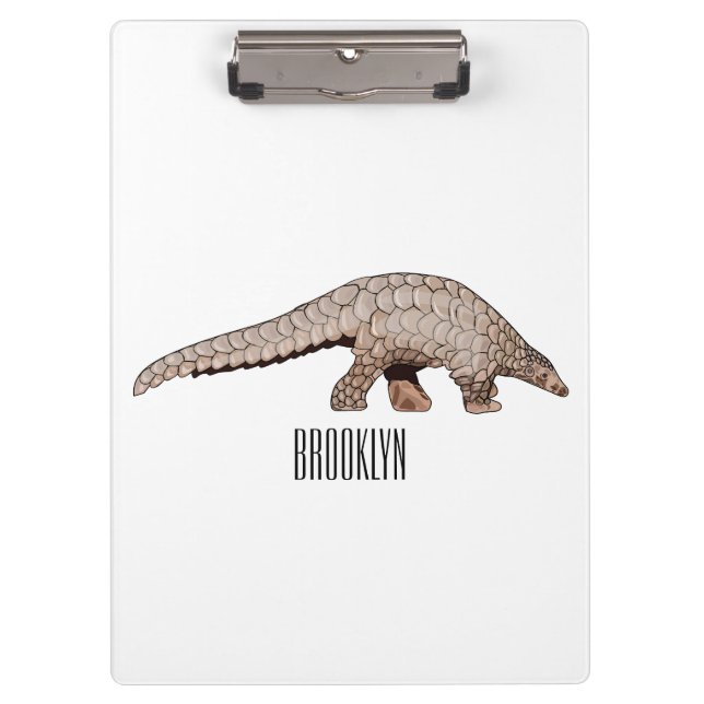 Pranchetas Ilustração de desenho animado de Pangolin (Frente)