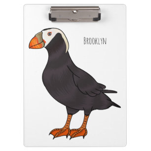 Pranchetas Ilustração de desenho animado de pássaros puffin t
