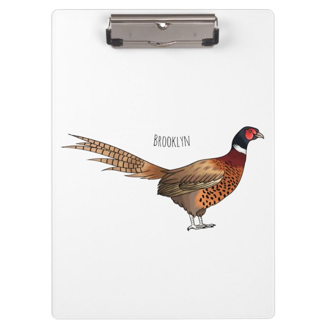 Pranchetas Ilustração de desenho animado de pheasant de pesco (Frente)