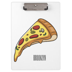 Pranchetas Ilustração de desenho animado de pizza