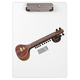 Pranchetas Ilustração de desenho animado de violão