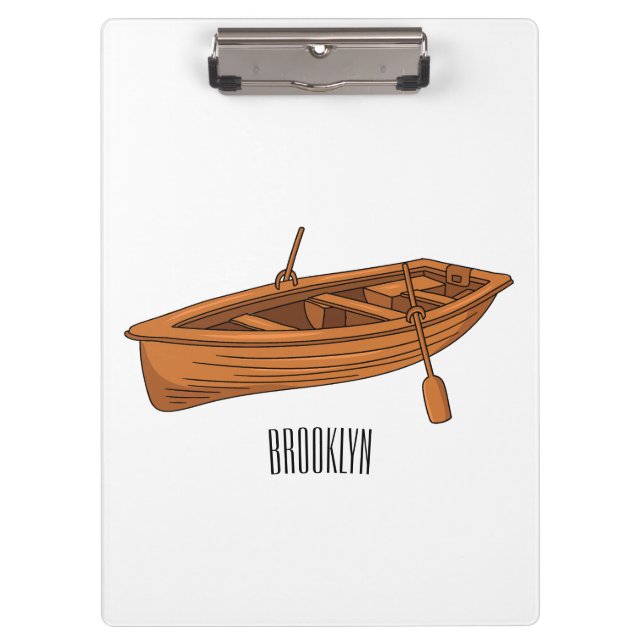 Pranchetas Ilustração de desenho animado em Rowboat (Frente)