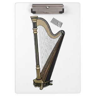 Pranchetas Ilustração de desenho animado Harp