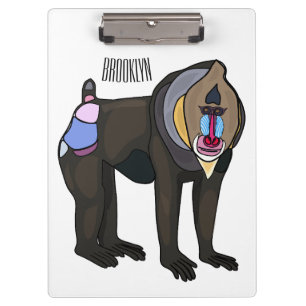 Pranchetas Ilustração de desenho animado Mandrill