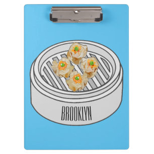 Pranchetas Ilustração de desenho animado Shumai dim sum