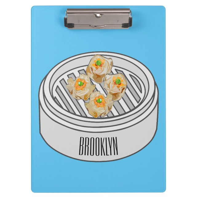 Pranchetas Ilustração de desenho animado Shumai dim sum (Frente)
