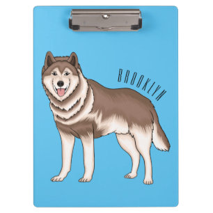Pranchetas Ilustração de desenho animado siberiano husky