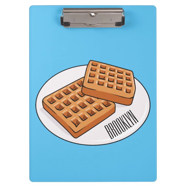 Pranchetas Ilustração de desenho animado Waffle (Frente)