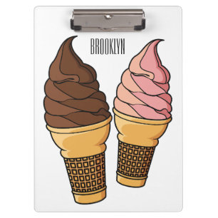 Pranchetas ilustração de desenho de cone de sorvete