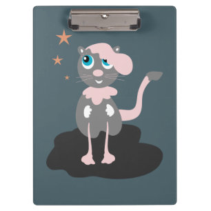 Pranchetas Ilustração de Gato Infantil Fofa de Kitty de Desen