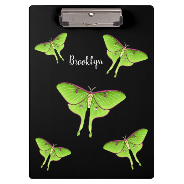 Pranchetas Ilustração do desenho animado de Luna Moth (Frente)