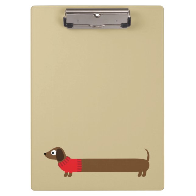 Pranchetas Ilustração longa bonito do Dachshund (Frente)
