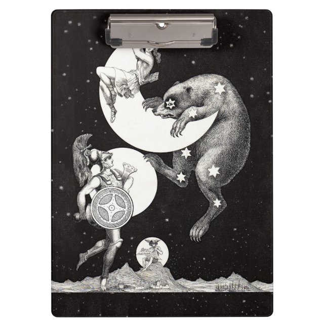 Pranchetas Ilustração Noturna do Deus do Universo da Lua Cele (Frente)