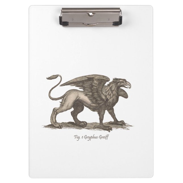 Pranchetas Ilustração Vintage griffin (gryphus greiff). (Frente)