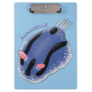 Pranchetas Imagem de desenho animado azul-nudibranch bonito