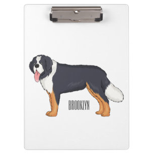 Pranchetas Imagem de desenho animado de cão da montanha Berne