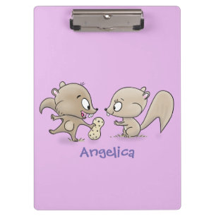 Pranchetas Imagem de desenho animado de esquilos engraçados