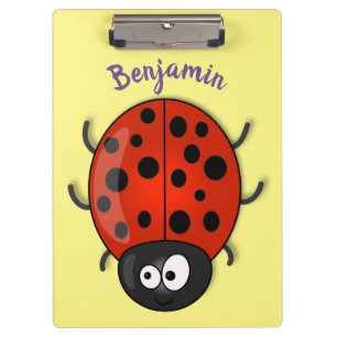 Pranchetas Imagem de desenhos animados de ladybug vermelho e