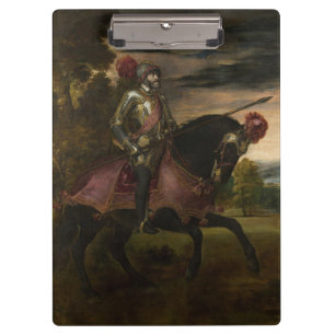 Pranchetas Imperador Charles V em Horseback (por Titian)