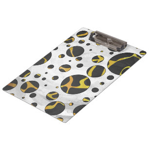 Pranchetas Impressão de Girafa Preto e Amarelo