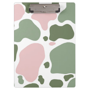 Pranchetas Impressão de Vaca Verde-Rosa-Rosa-Rosa