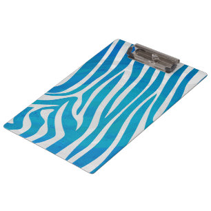 Pranchetas Impressão de Zebra Azul e Branco