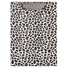 Pranchetas Impressão Leopardo Branco