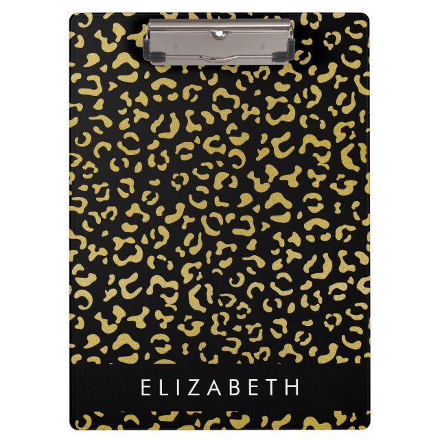 Pranchetas Impressão Leopardo, Leopardo Dourado, Literatura,  (Frente)