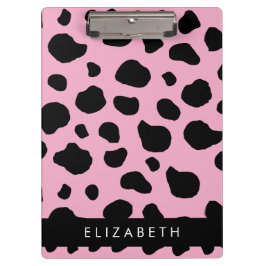 Pranchetas Impressão, Pontos De Vaca, Vaca Rosa, Seu Nome