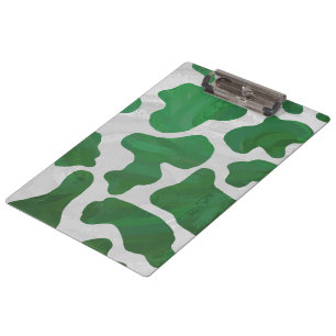 Pranchetas Impressão Verde-Vaca e Branco
