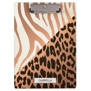 Pranchetas Impressão Zebra e Leopardo