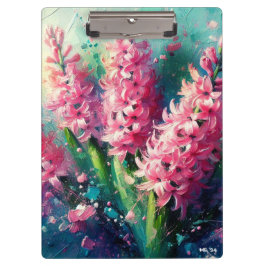 Pranchetas Impressionante Floral de Hiacintos Rosa