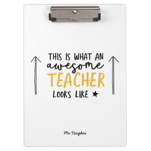 Pranchetas Impressionante professor moderno tipografia amarel