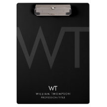 Iniciais de Monograma Profissional Black Business