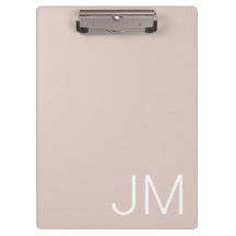 Iniciais Monogramas Tendy Blush Pink com Tamanho S