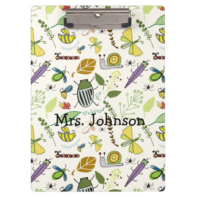 Pranchetas Inseto de Área de Transferência do Professor (Frente)