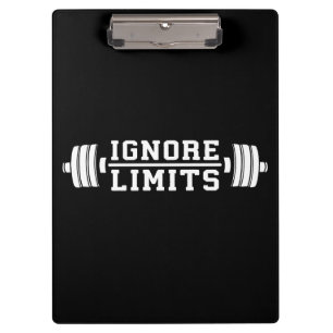 Pranchetas Inspiração do exercício - ignore limites -