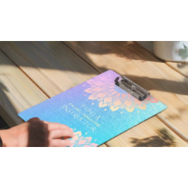 Pranchetas Instrutor de Meditação Yoga Rosa Gold Foil Mandala