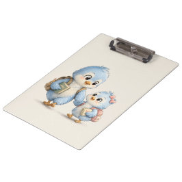 Pranchetas Irmãos de passarinho azul fofo Clipboard de escrit