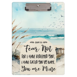 Pranchetas Isaiah 43:1 Medo que não por eu tê-lo resgatado Oc