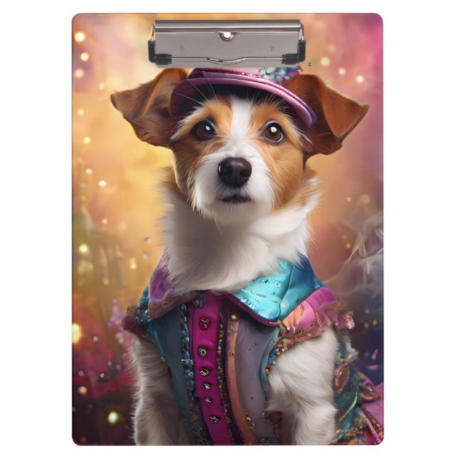 Pranchetas Jack Russell em Figurino Vibrante (Frente)