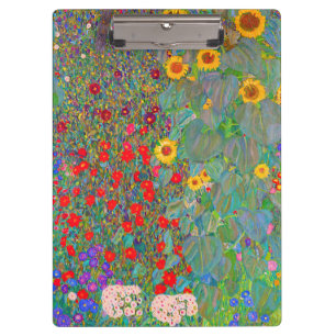 Pranchetas Jardim de Fazenda de Gustav Klimt com girassóis