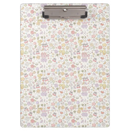 Pranchetas Jardim de Pastel Whimsical: Um Padrão de Floral