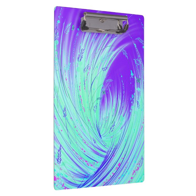 Pranchetas Jardim Encantado de abstrato verde roxo (Direita)