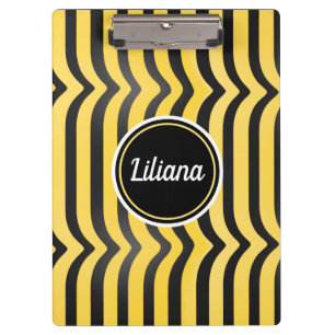 Pranchetas Jazzy Cute Black e Yellow Striped Bumblebee