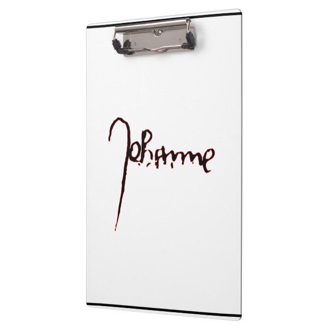 Pranchetas Jeanne d'Arc Saint Joan in heaven faith Signature (Esquerda)