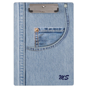 Pranchetas Jeans Área de Transferência com (ou sem) Monogra