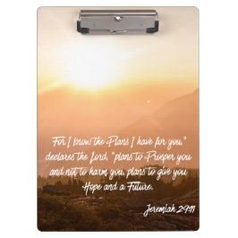 Pranchetas Jeremiah 29:11 Porque eu conheço os Planos do Sol