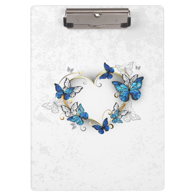 Pranchetas Jewelry Heart with Butterflies Morpho (Frente)