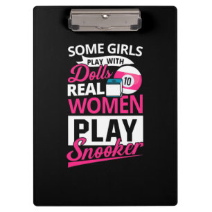 Pranchetas Jogador de Bilhar Mulher Real Joga Snooker